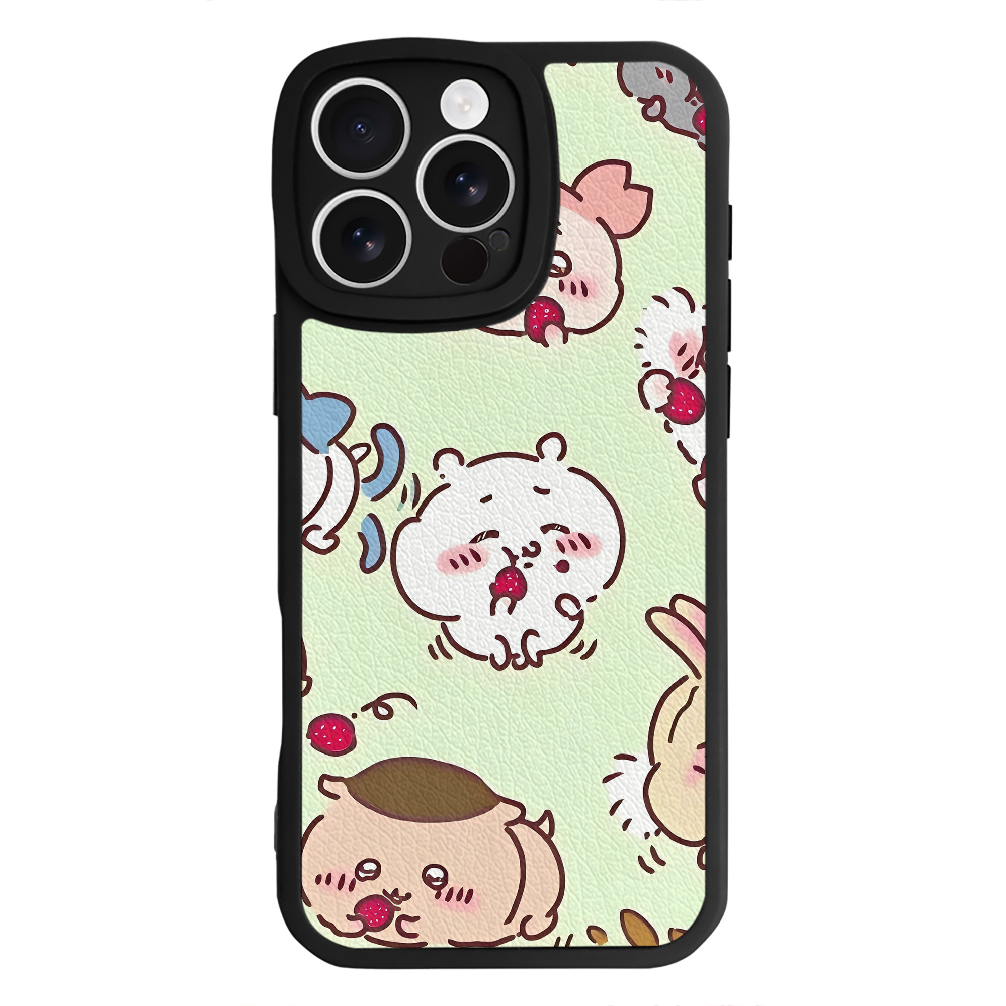 （画像用） ちいかわ Chii-kawa 【iPhone 16シリーズ対応】シリコンスマホケース（レザー調） 材質：シリコン